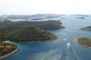 kornati and telašćica boat tour aerial view