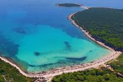 dugi otok boat tour sakarun bay aerial view