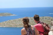 couple looking panoramic vitas on Kornati islands