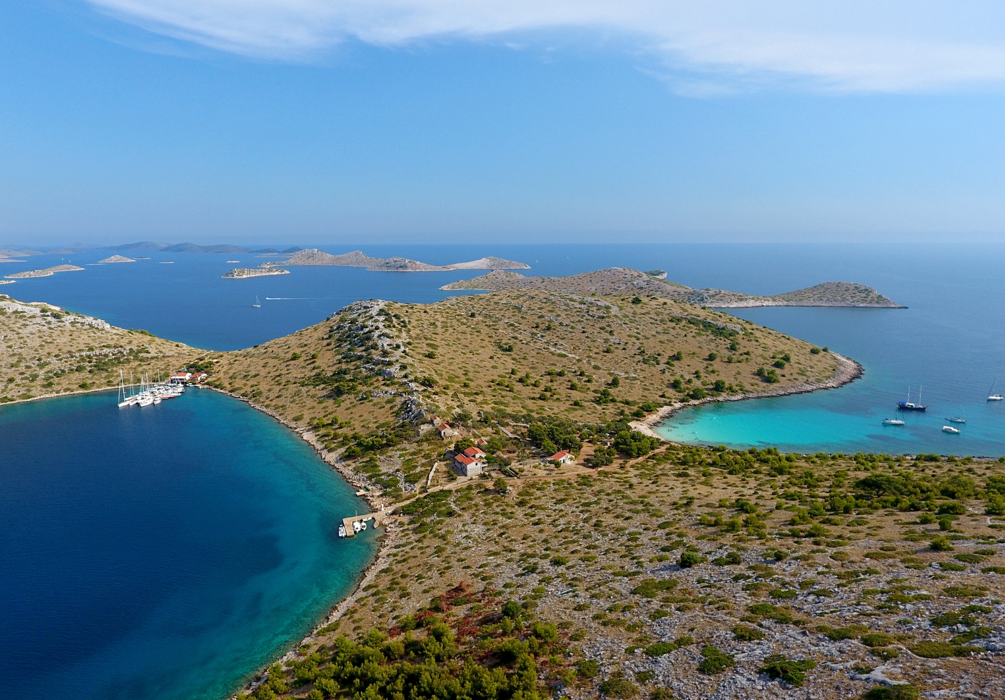 best beaches in croatia aerial view of zadar archipelago