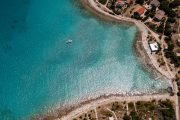 silba and olib boat tour - aerial view of the bay