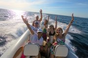 guests having fun on a silba and olib boat tour