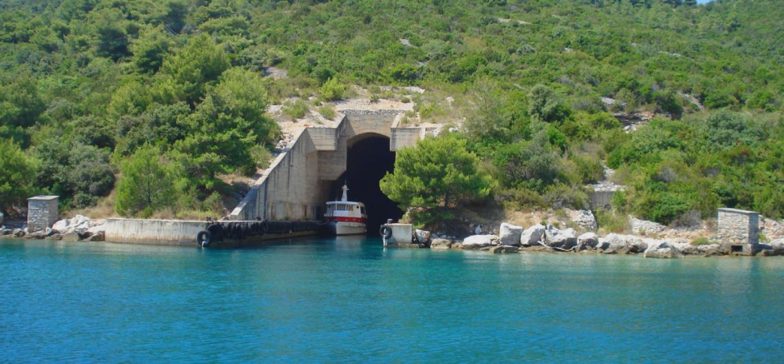 Military tunnel in Zadar Archipelago Dugi otok