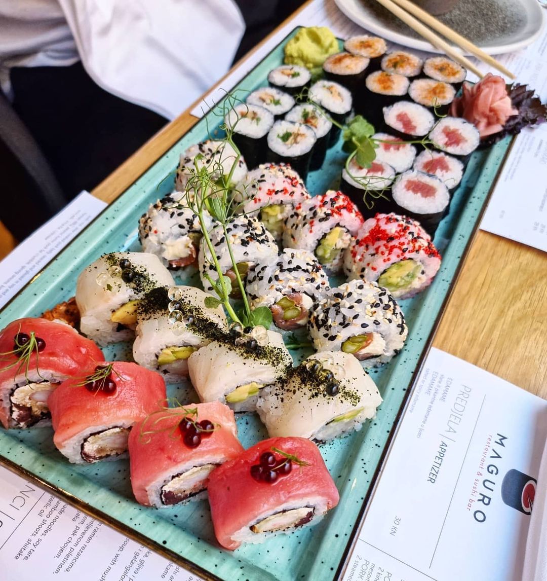 Local products in Zadar Maguro sushi restaurant 