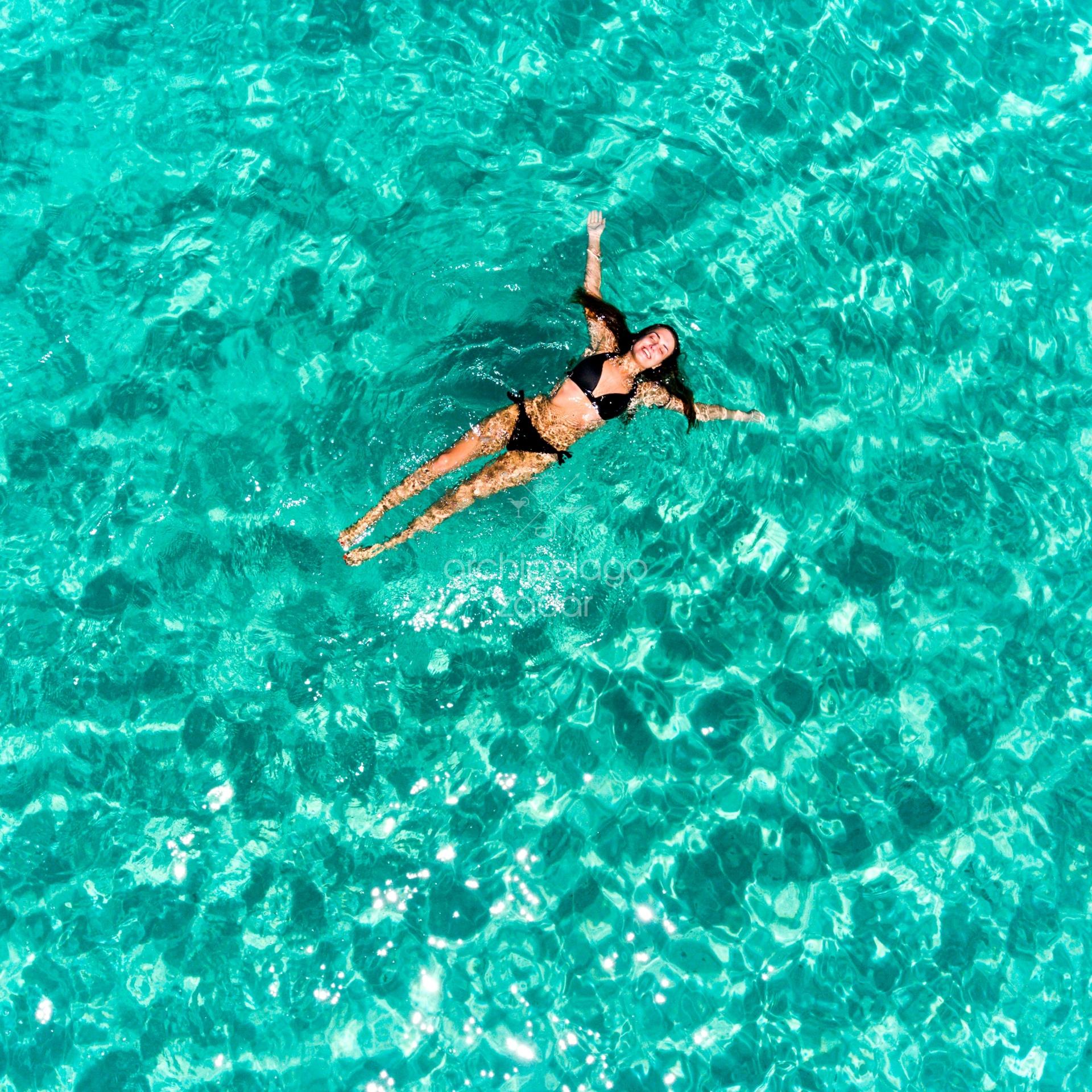 lady in sakarun bay swimming