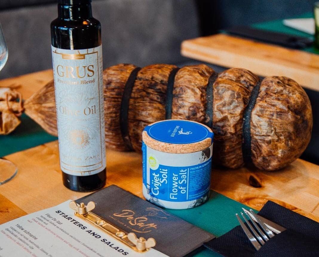 local products in Zadar ninski šokol olive oil salt