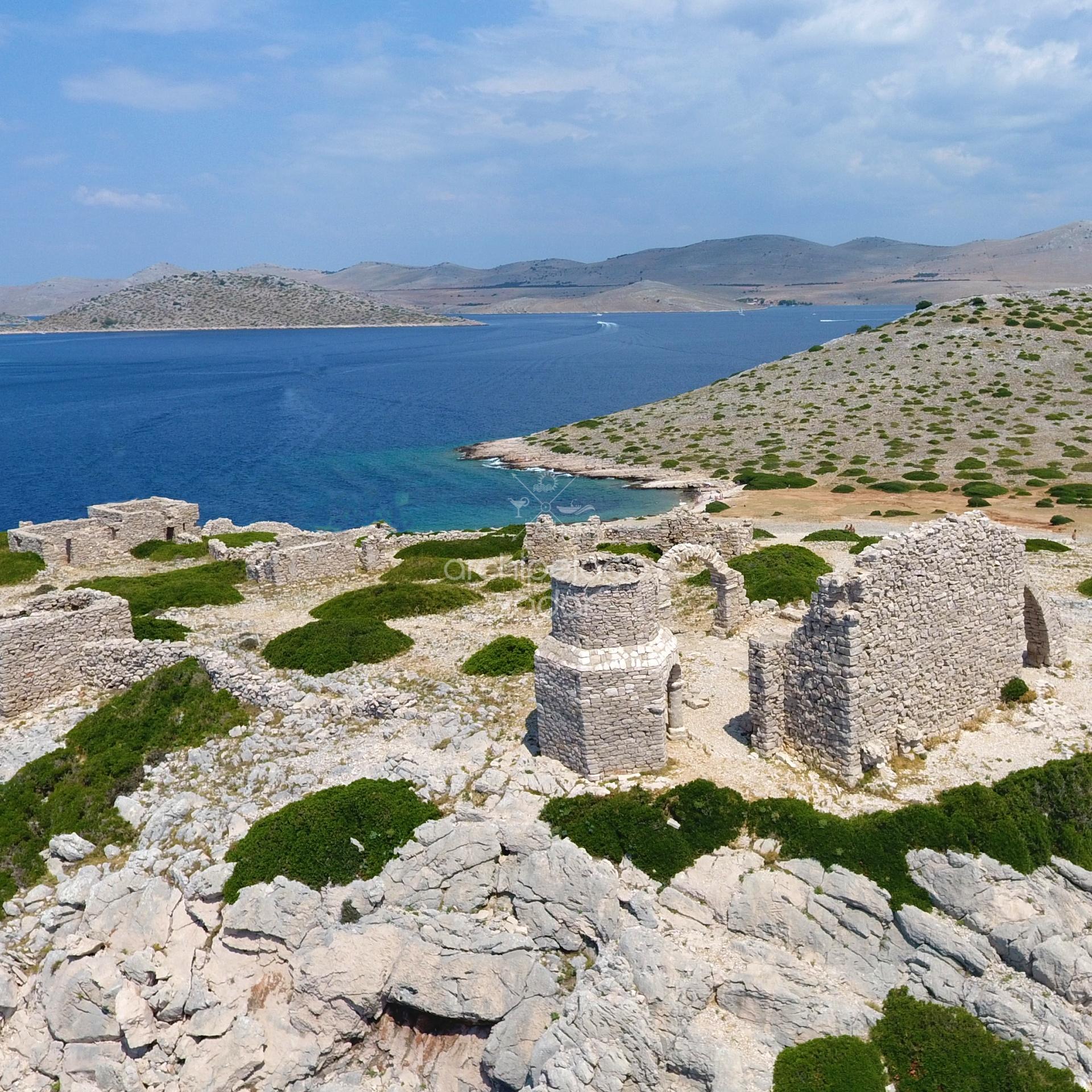 mana island movie set fisherman village aerial 