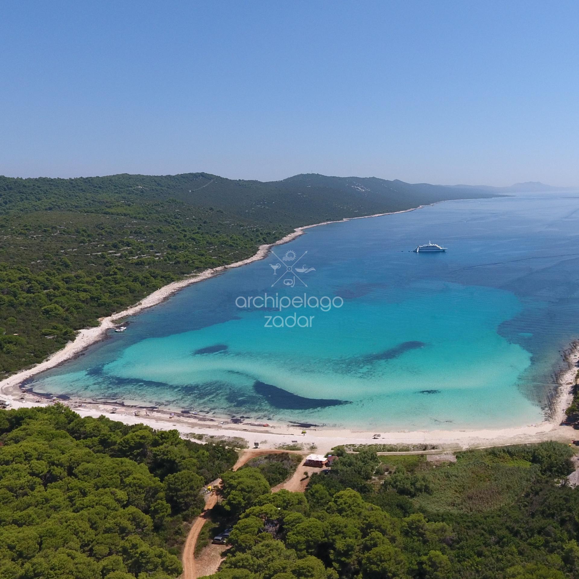 sakarun beach aerial photo