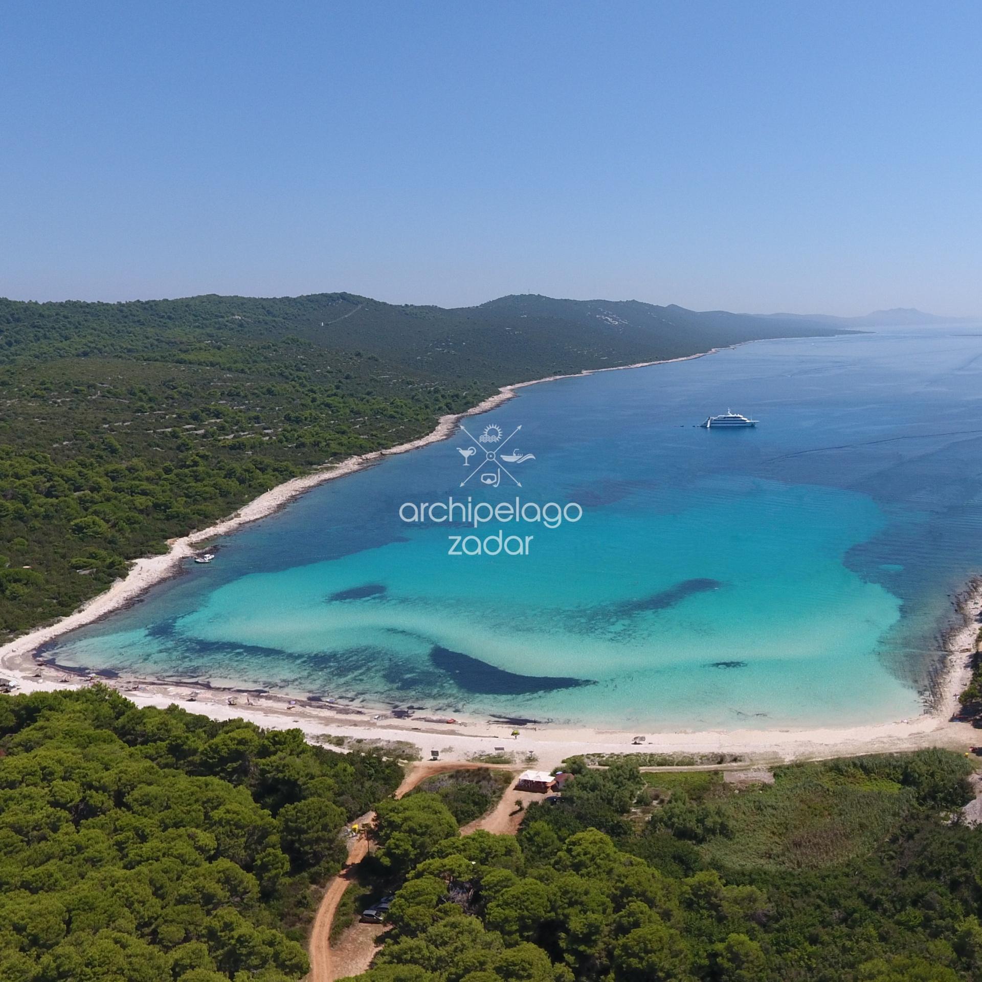 sakarun beach aerial shot