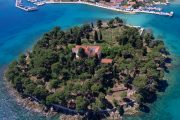 Galevac island monastery aerial view molat and ugljan boat tour