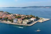 Zadar city aerial view