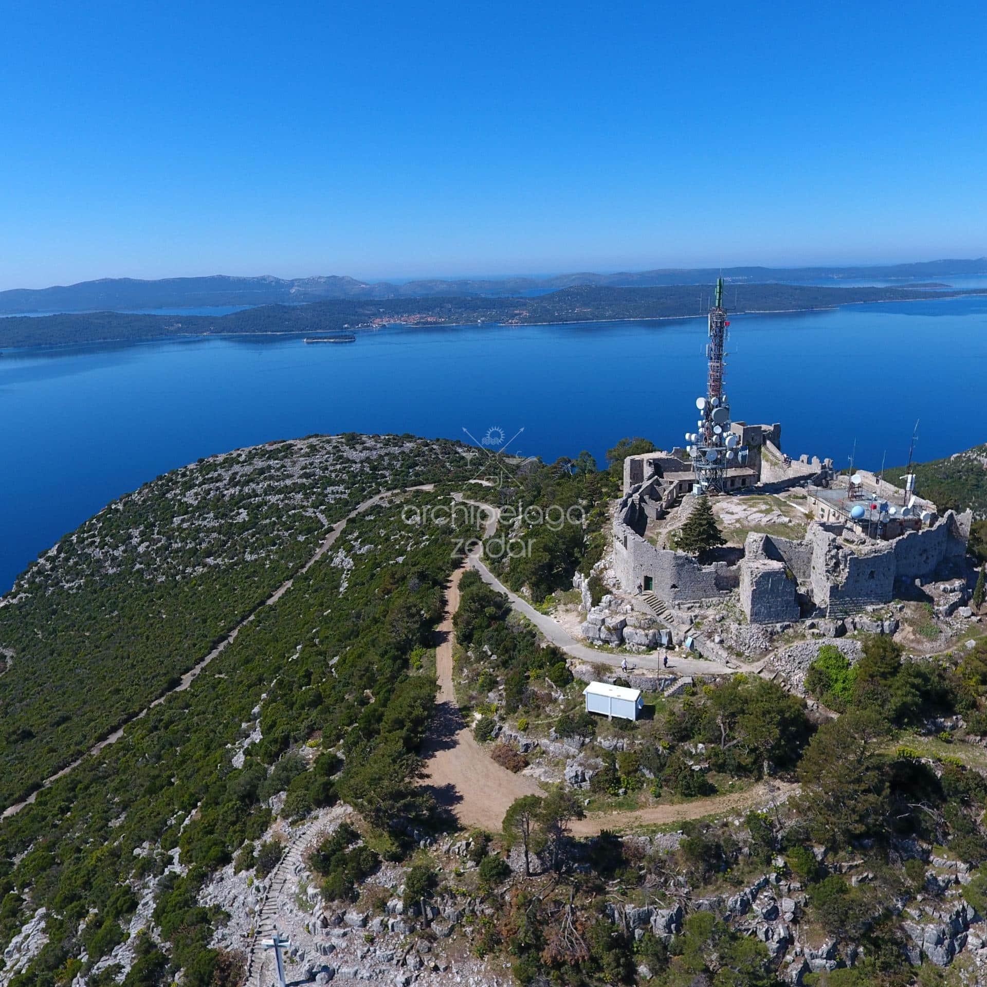panoramic view from st.mihovil fortress ugljan island