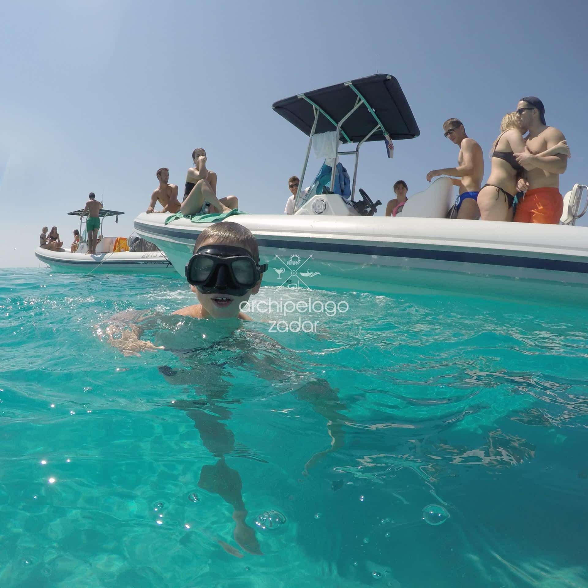 snorkeling on a boat trip in veli žal