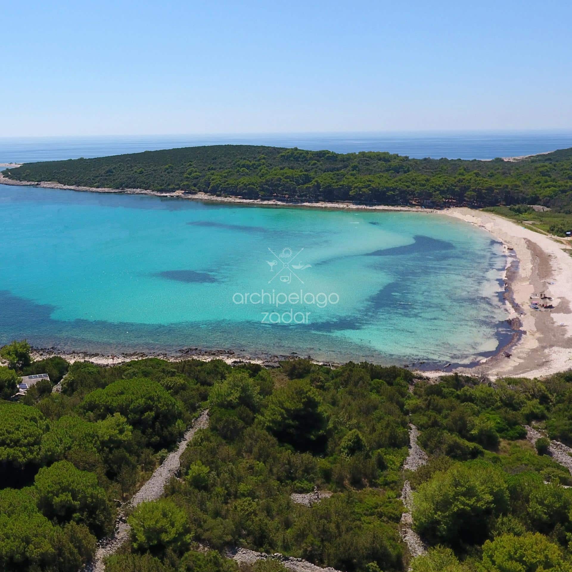 sakarun beach aerial photo