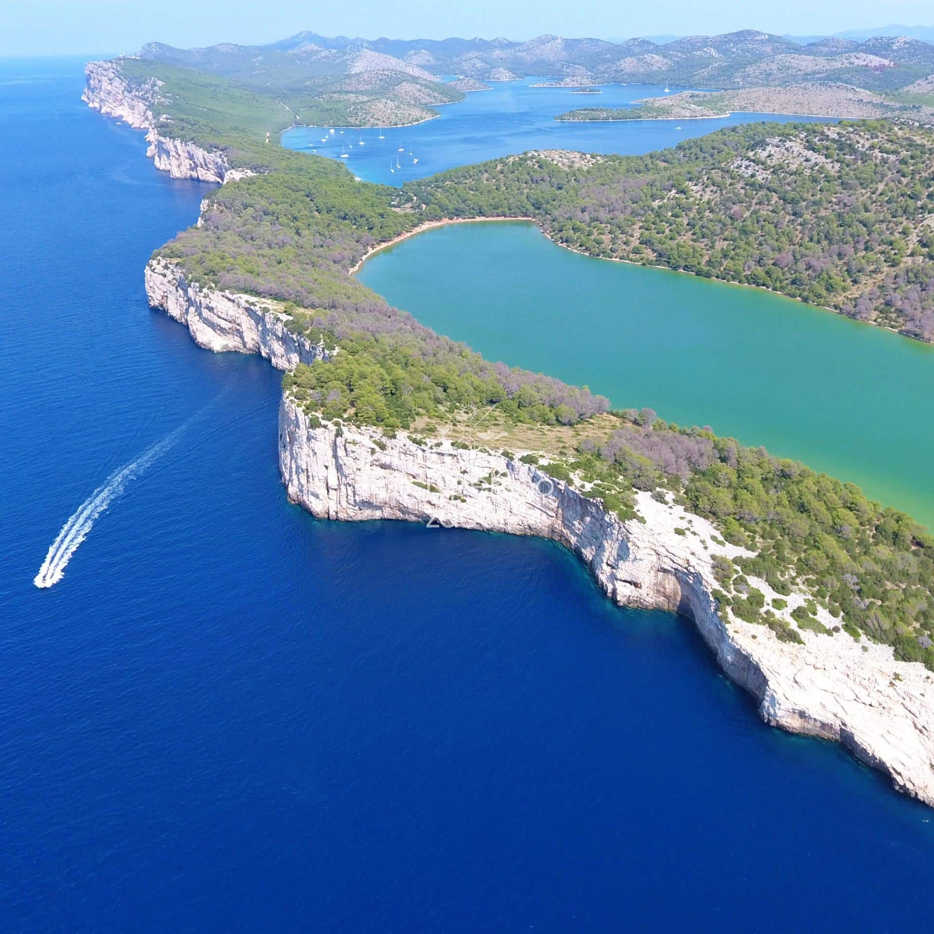 Nature park Telaščica aerial 