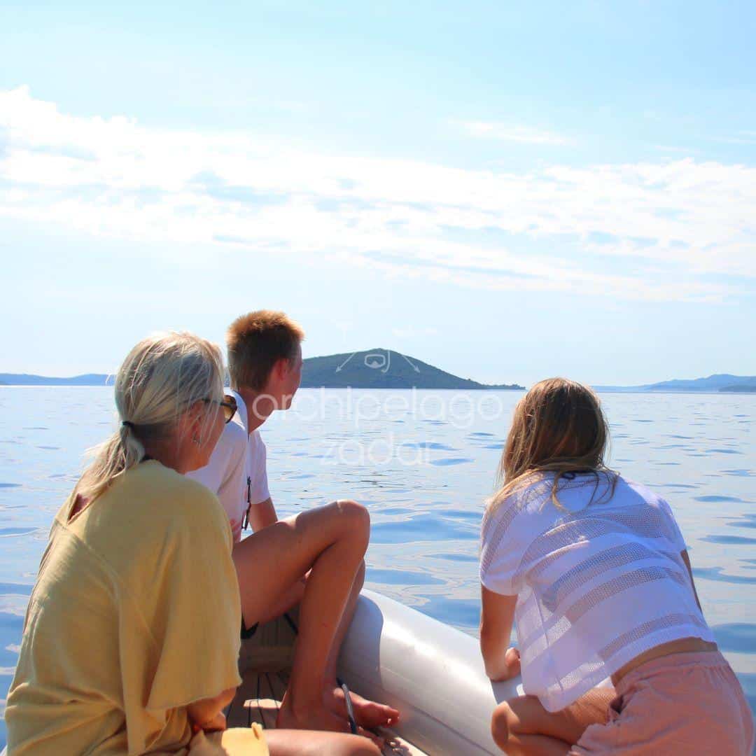 friends on a private boat tour in zadar