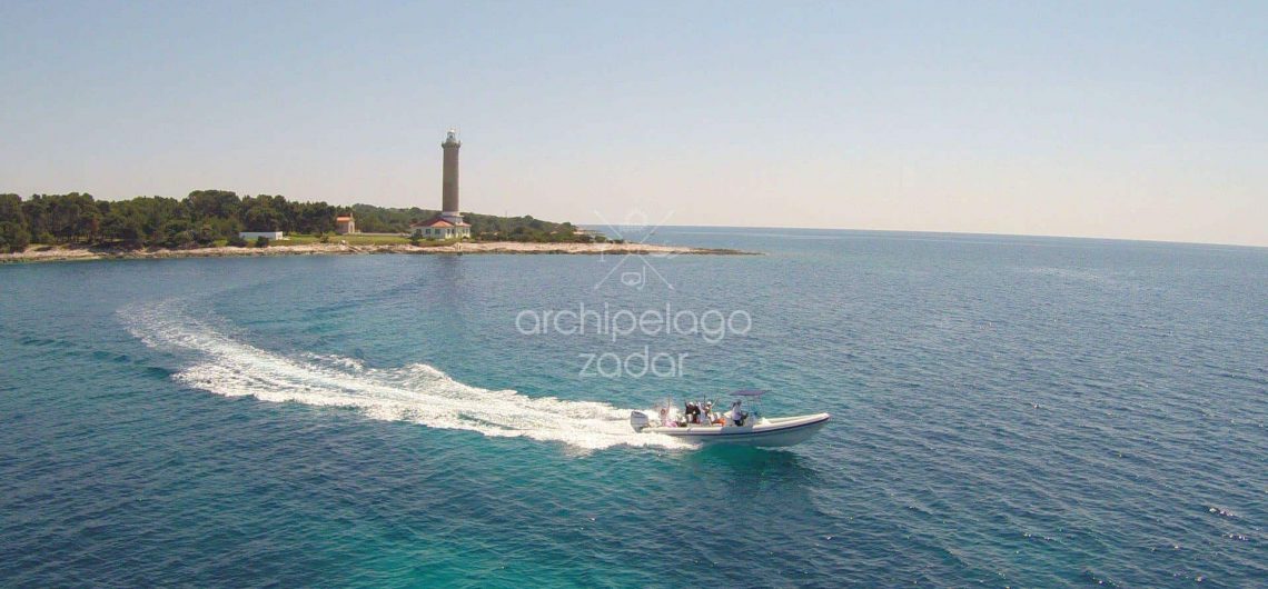 boat tour near a lighthouse on dugi otok